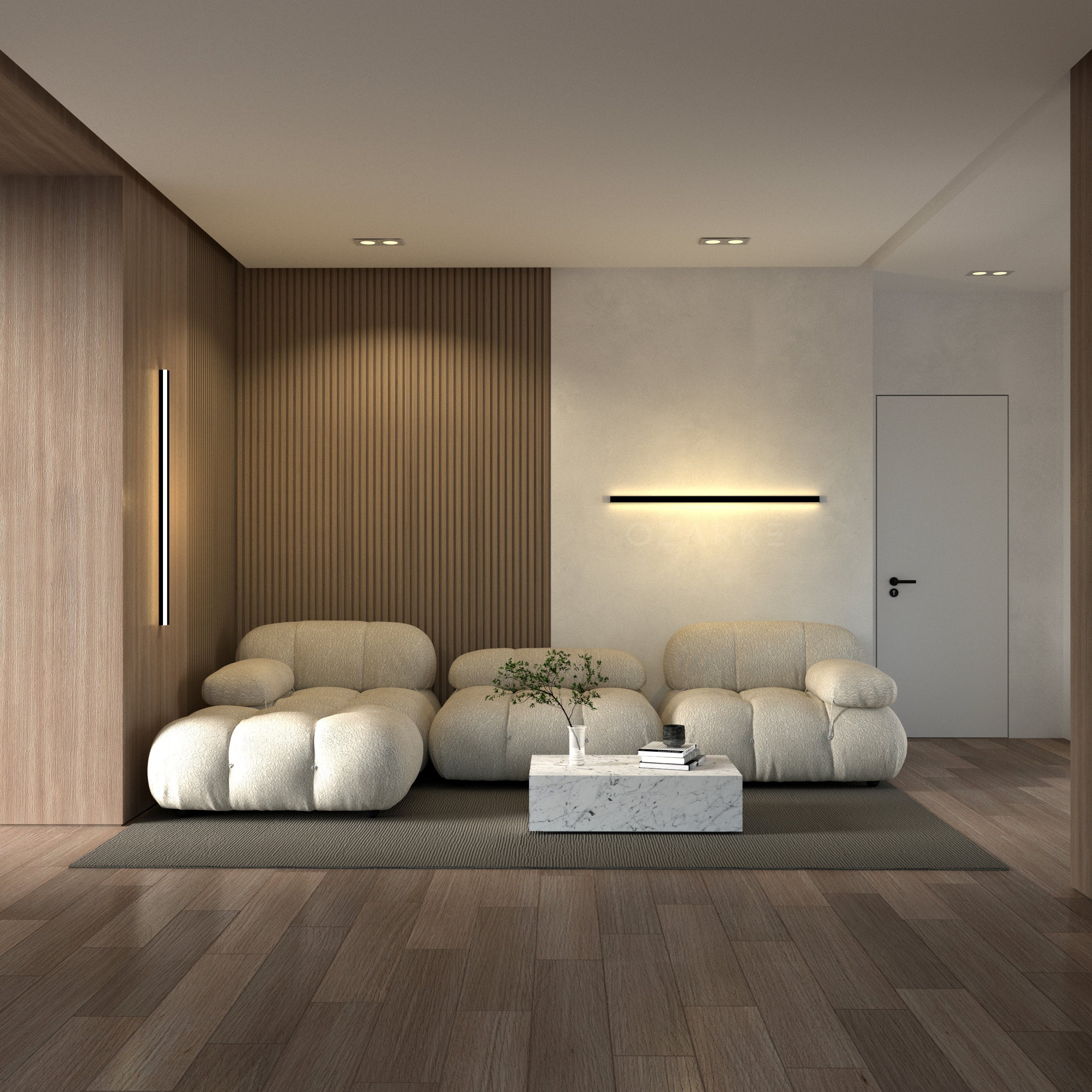 Linear LED Wall Lamp with Dimmable Back Glow