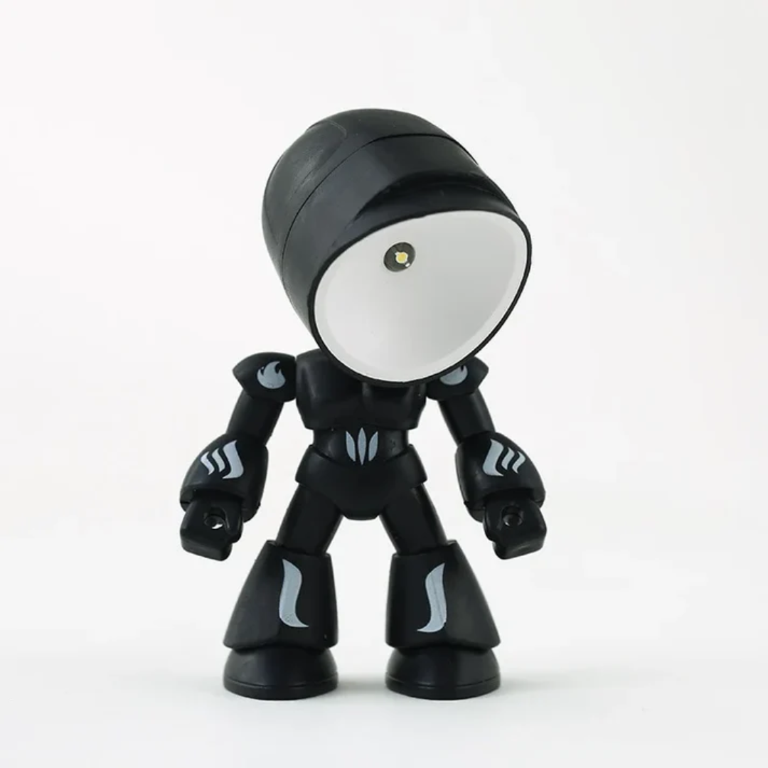 Plastic Robot LED Table Lamp with Hooded Head