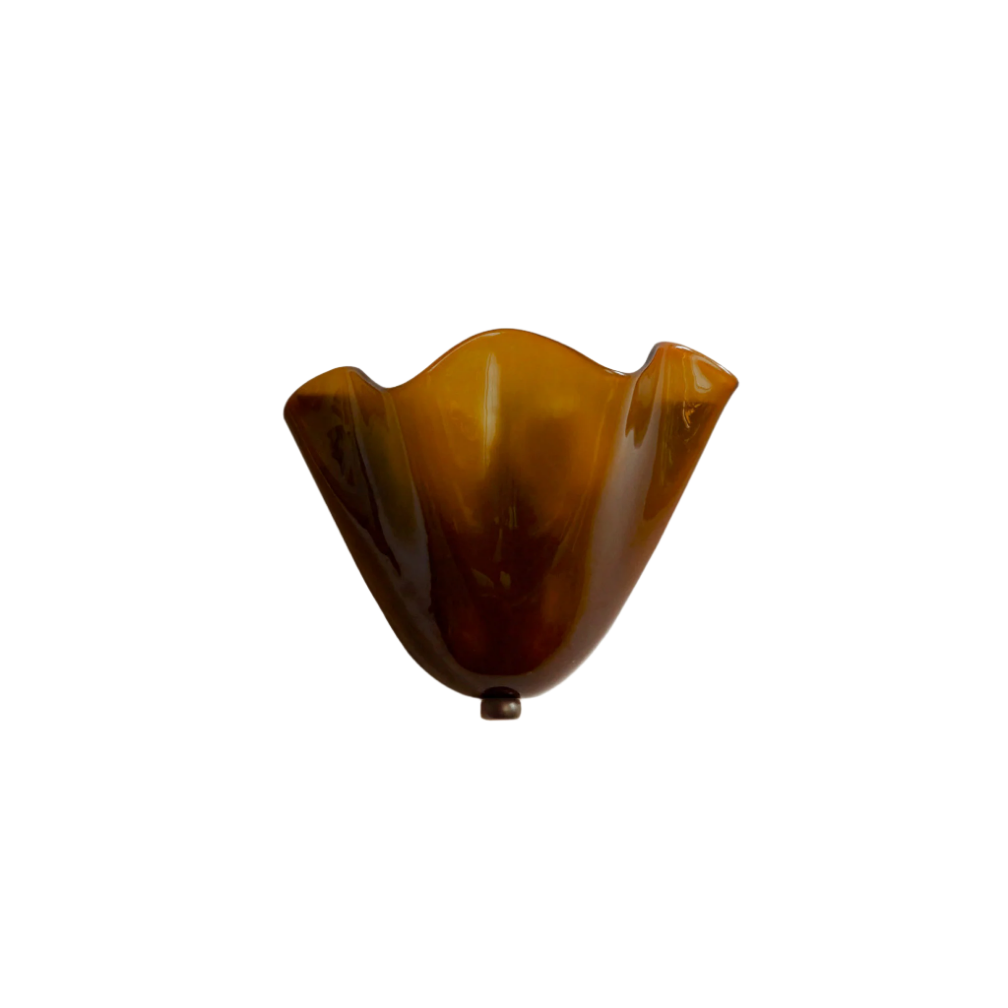 Retro Glass Shell Wall Sconce with LED Glow