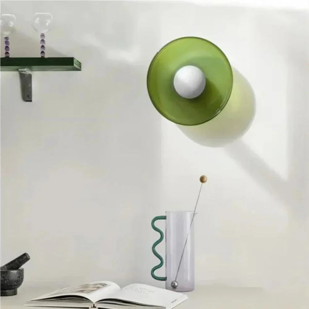 Modern Glass Disc Light with Dual Mounting