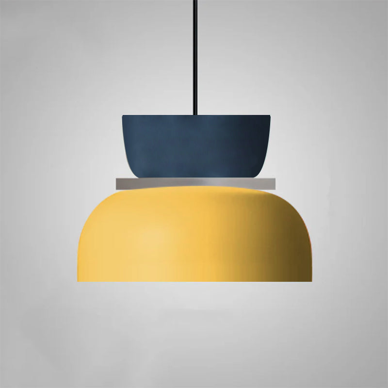 Nordic Zinc Dome Pendant Light with Dual Tone