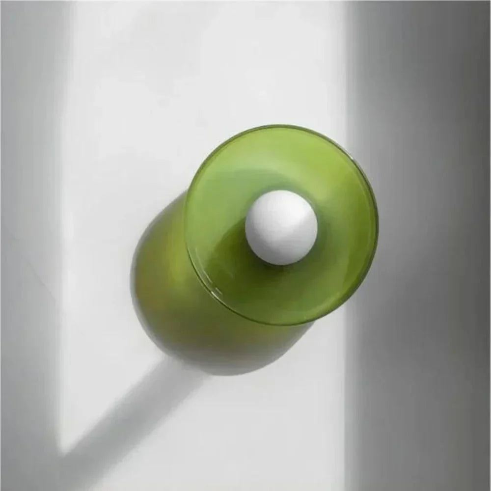 Modern Glass Disc Light with Dual Mounting