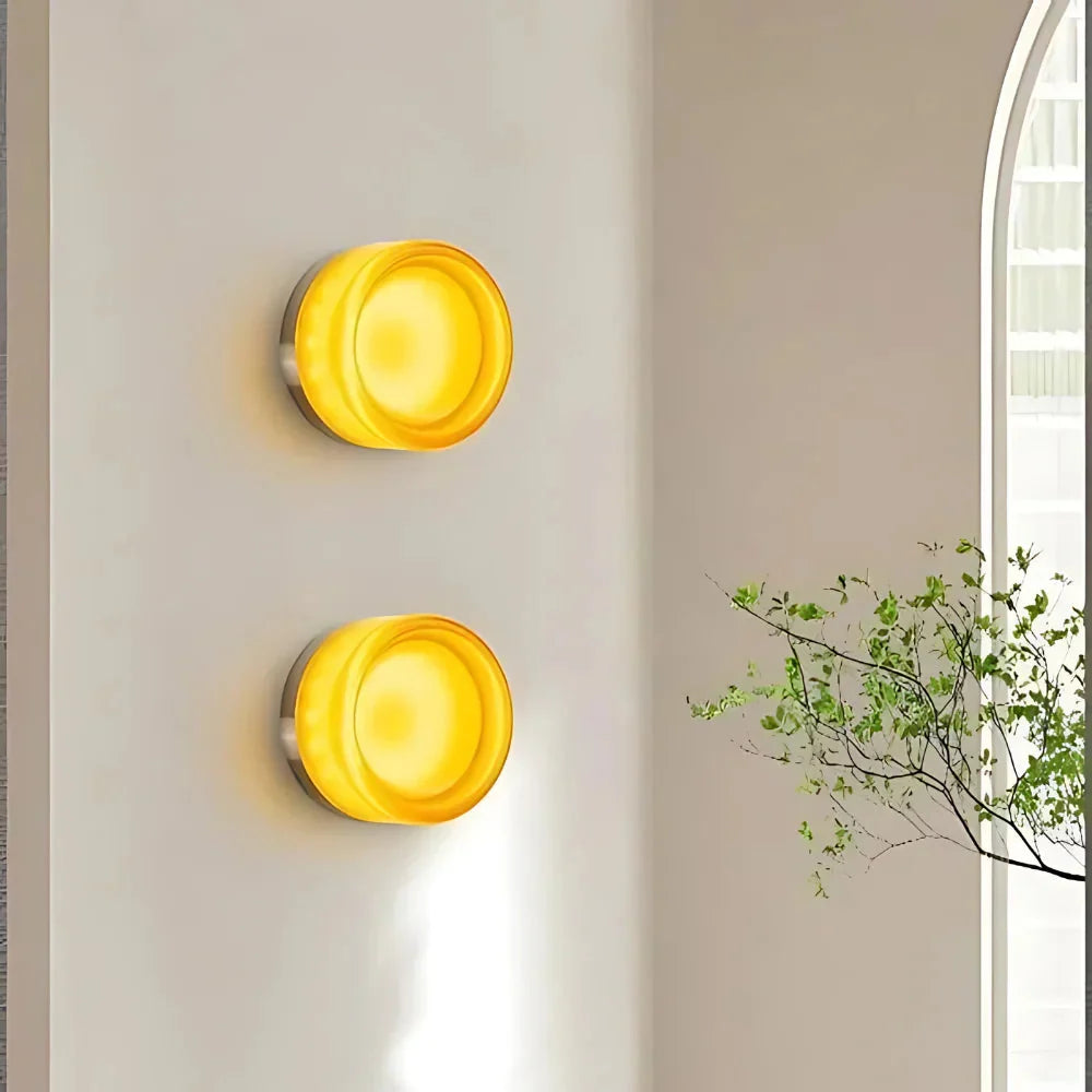 Nordic Acrylic Wall Sconce with Dimple Shade