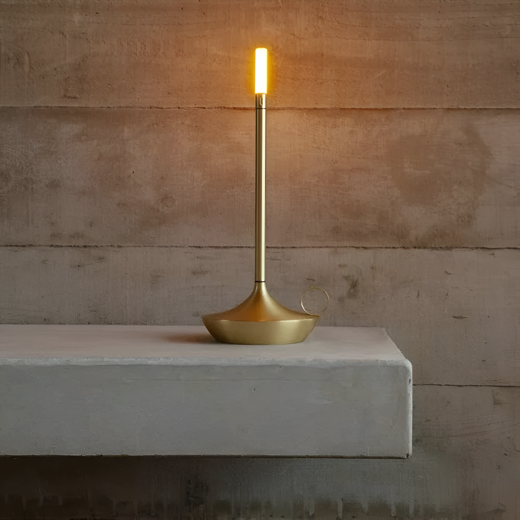 Minimalist light cozy on plank