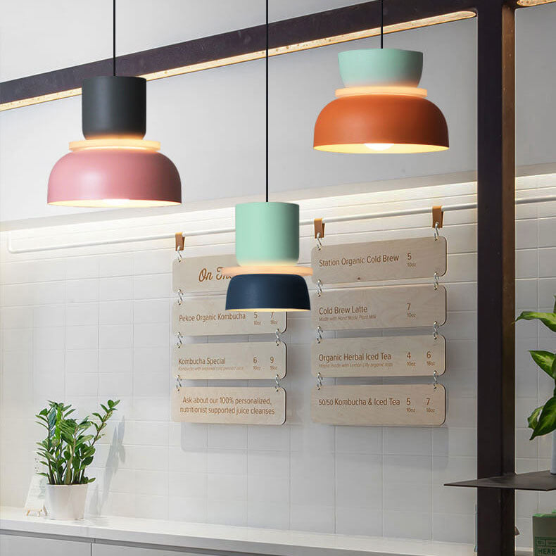Nordic Zinc Dome Pendant Light with Dual Tone