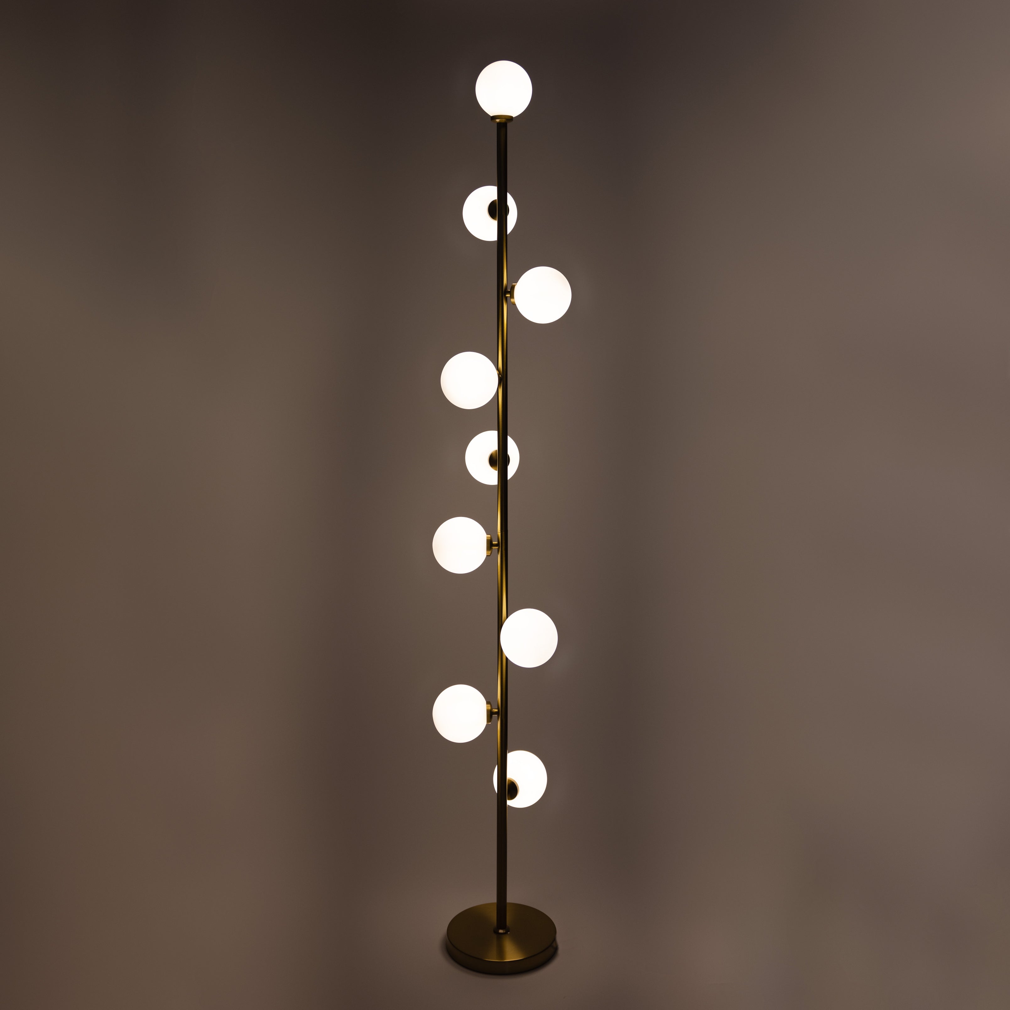Minimalist Globe Floor Lamp with Nine Lights