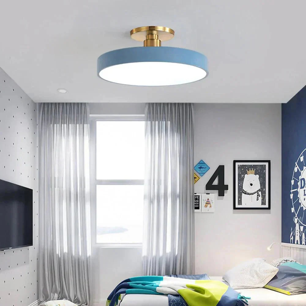 Modern Brass LED Ceiling Light with Acrylic