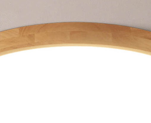 Solid Wood LED Flush Mount with Slim Profile