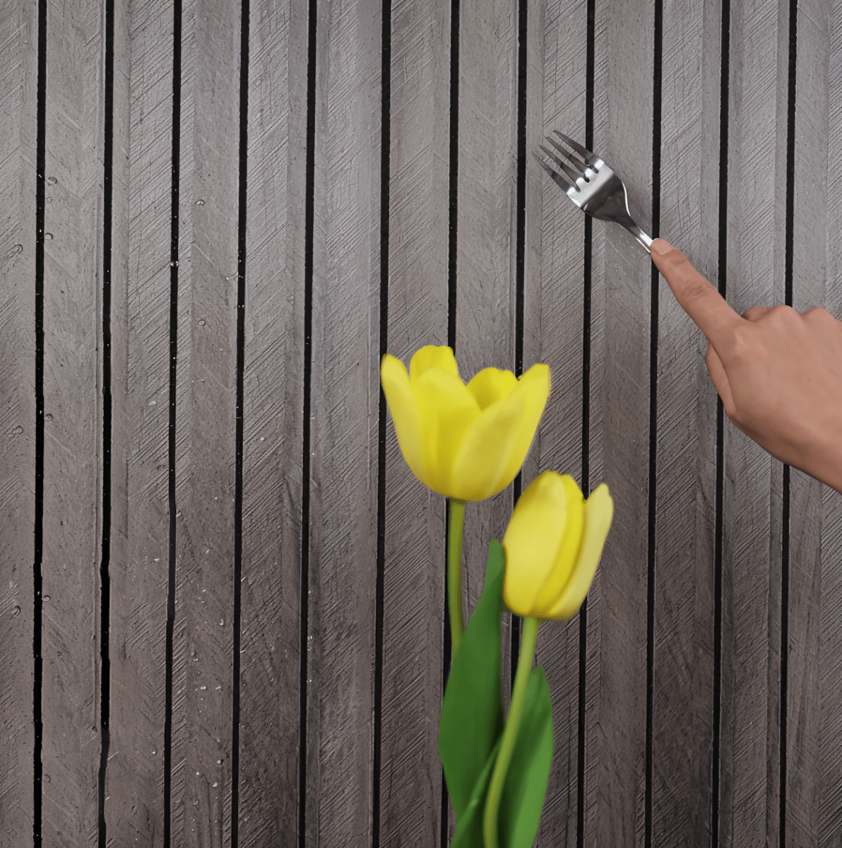 3D Wood-Effect Wall Panel with Peel-and-Stick