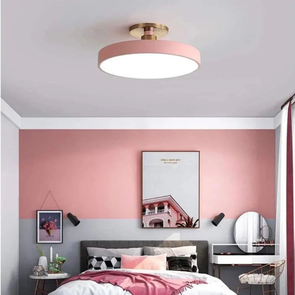 Modern Brass LED Ceiling Light with Acrylic