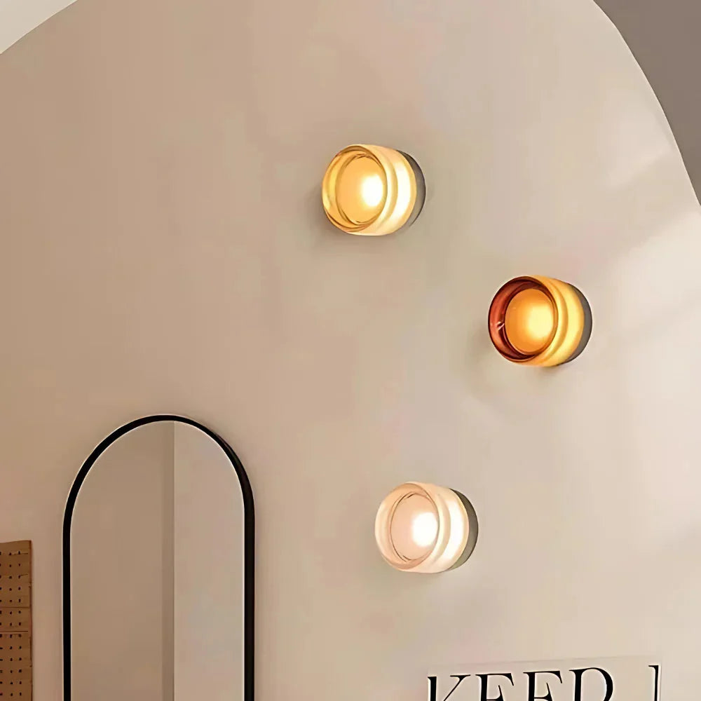 Nordic Acrylic Wall Sconce with Dimple Shade
