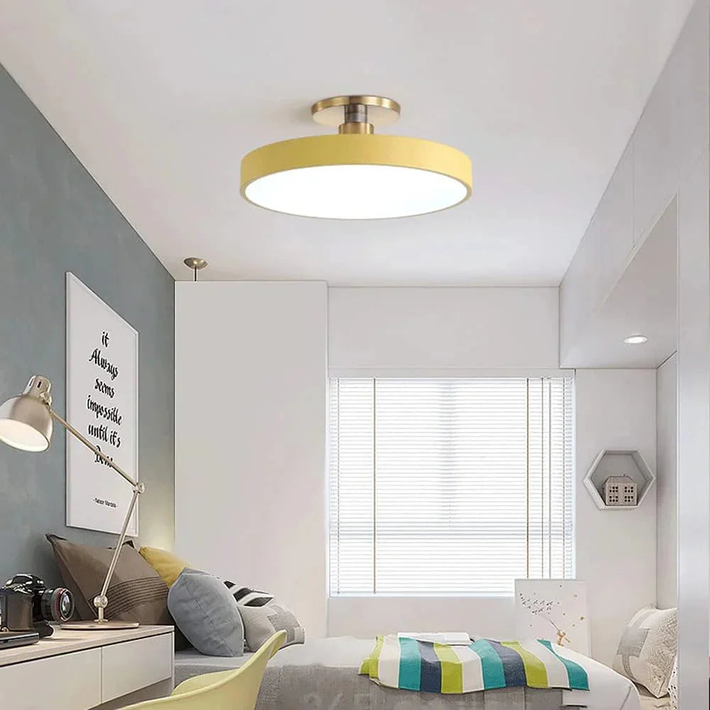 Modern Brass LED Ceiling Light with Acrylic