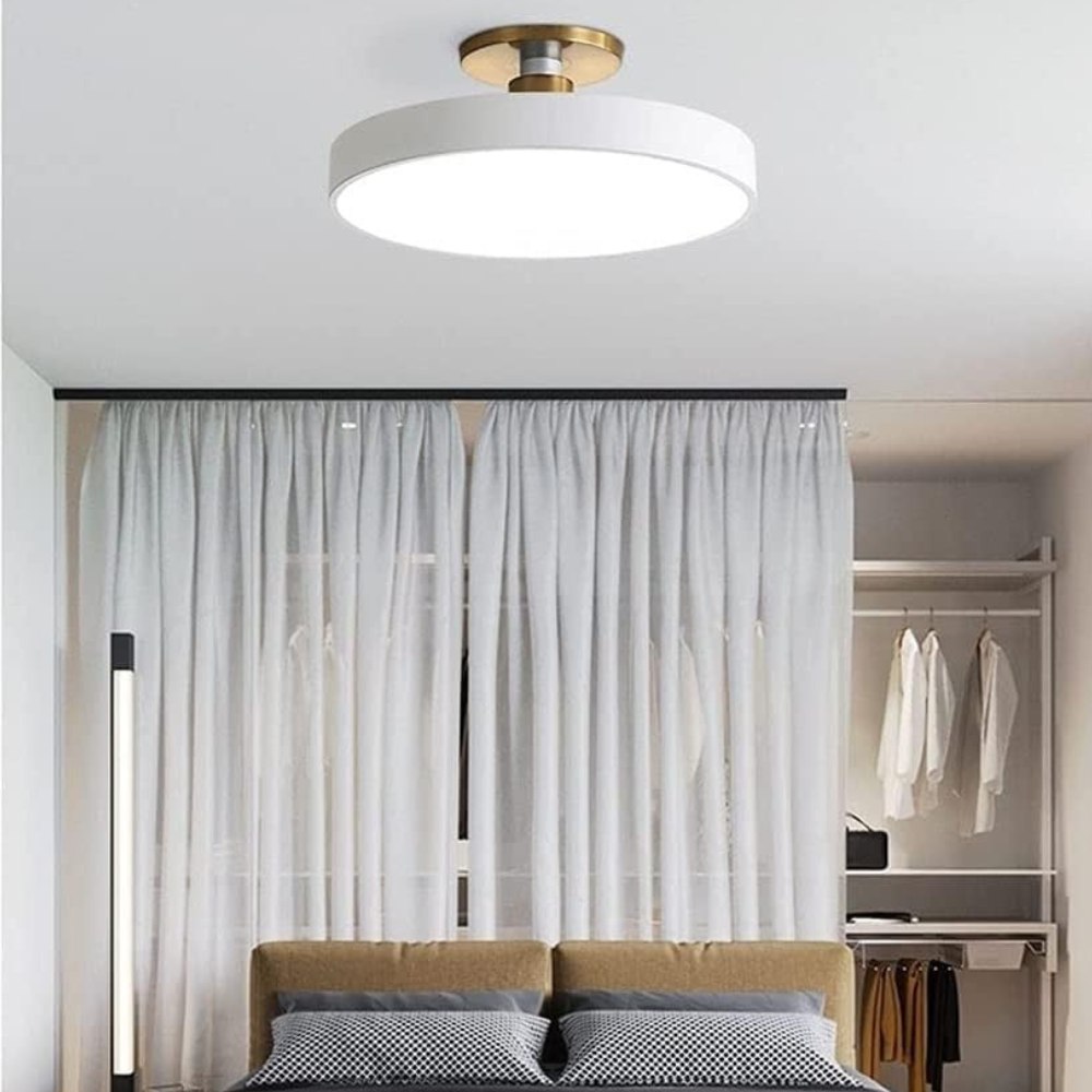 Modern Brass LED Ceiling Light with Acrylic