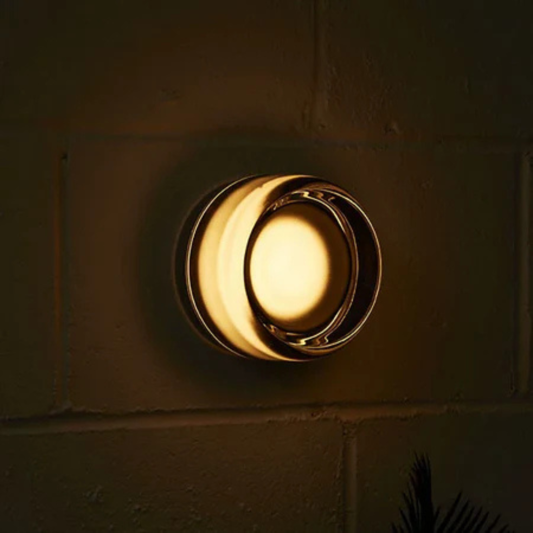 Modern Glass Wall Sconce with Rippled Shade