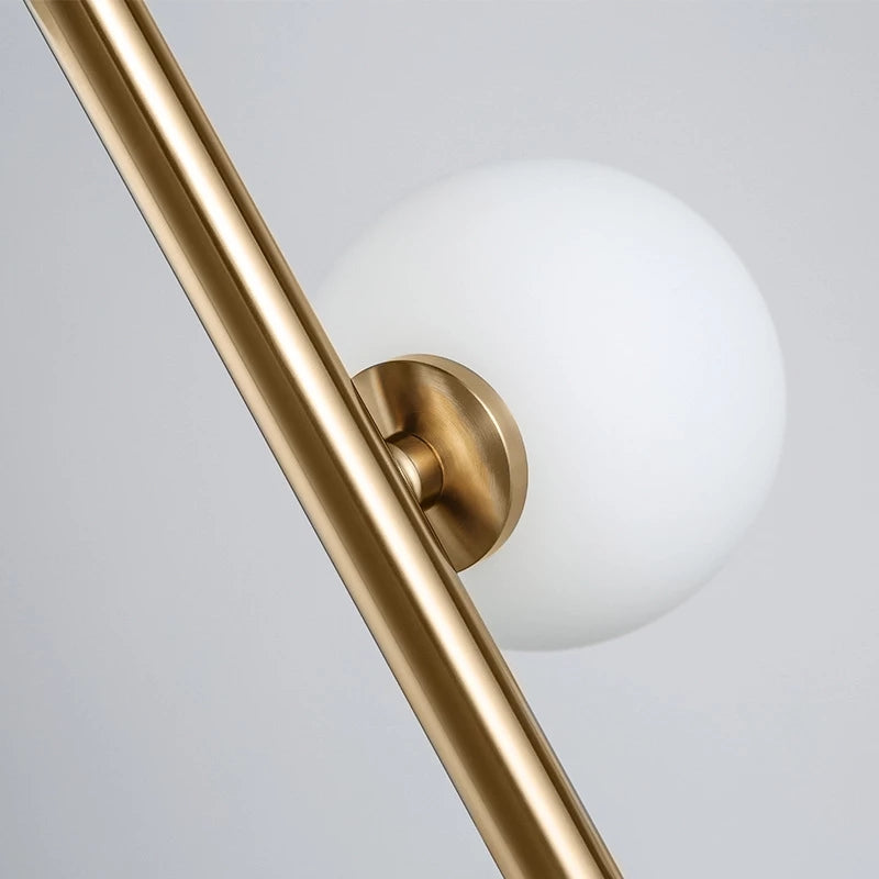 Minimalist Globe Floor Lamp with Nine Lights