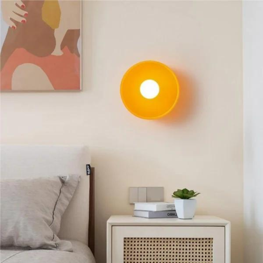Modern Glass Disc Light with Dual Mounting