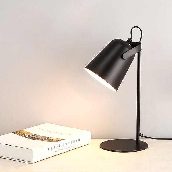 Nordic Metal Cone Table Lamp with Tilt Shade