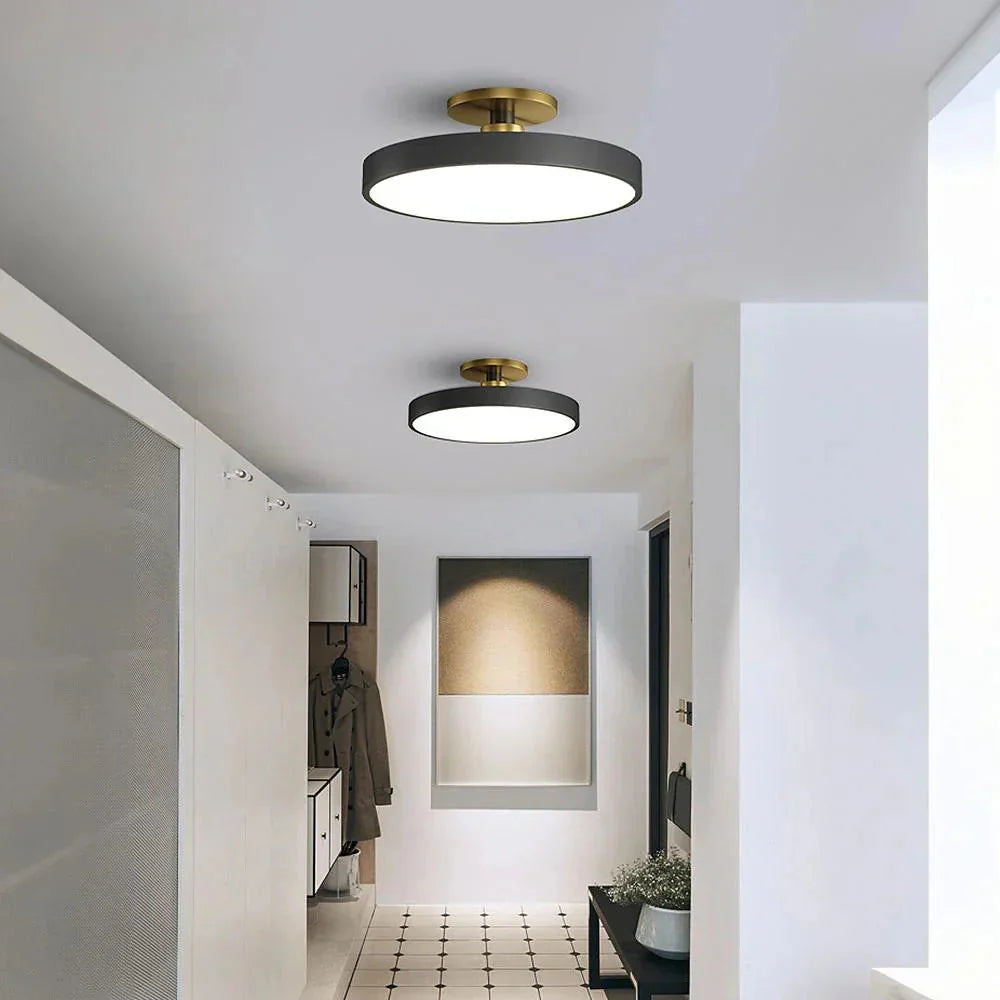 Modern Brass LED Ceiling Light with Acrylic