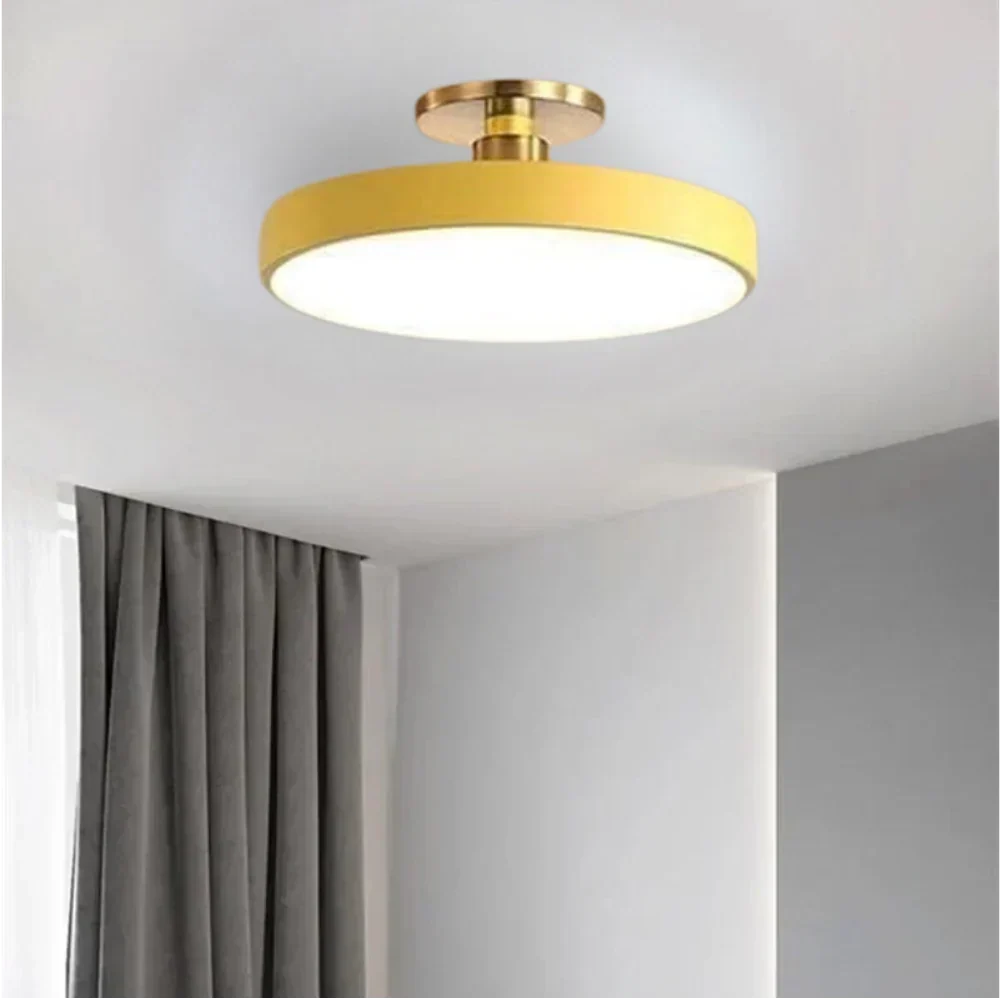 Modern Brass LED Ceiling Light with Acrylic