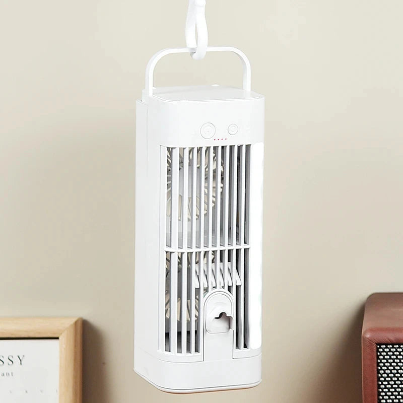 Portable Mini Air Cooler with Mist and Light