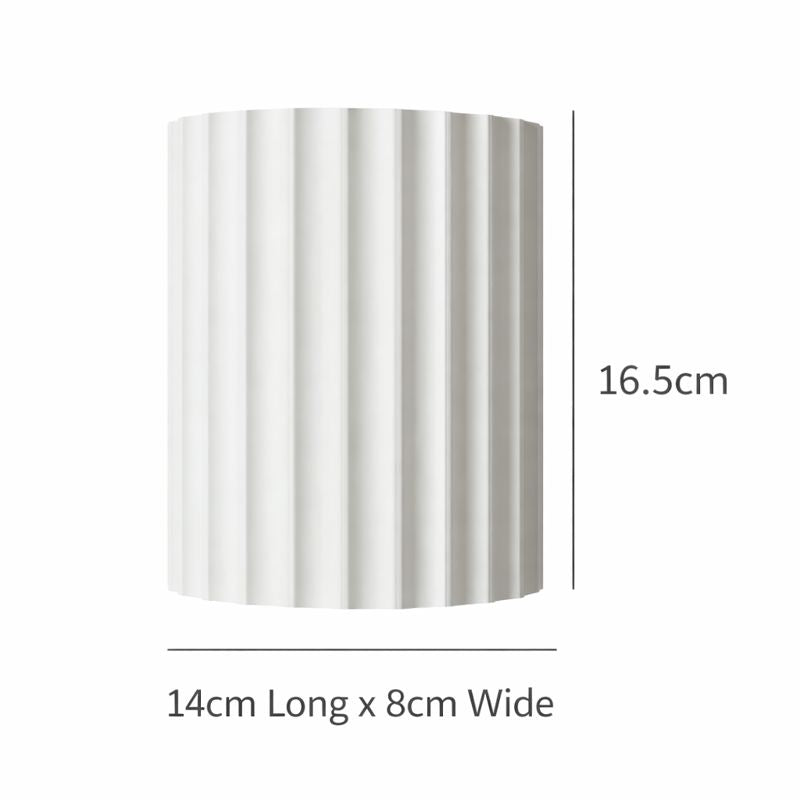 Modern Resin Wall Sconce with Ribbed Shade