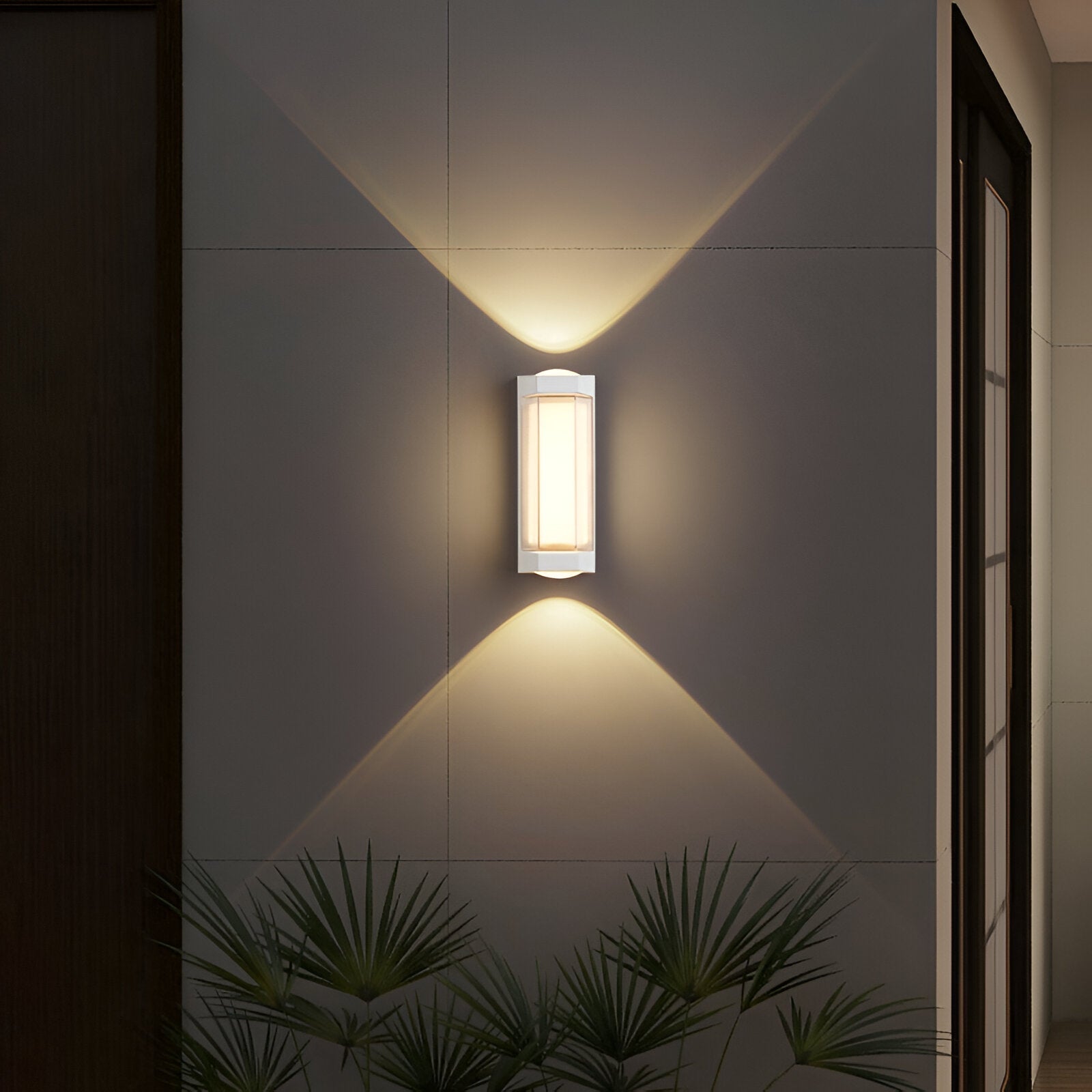 Acrylic Wall Sconce with Up and Down LED Glow