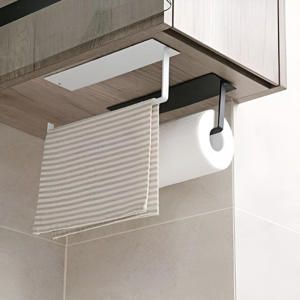 Adhesive Iron Paper Towel Holder with Shelf