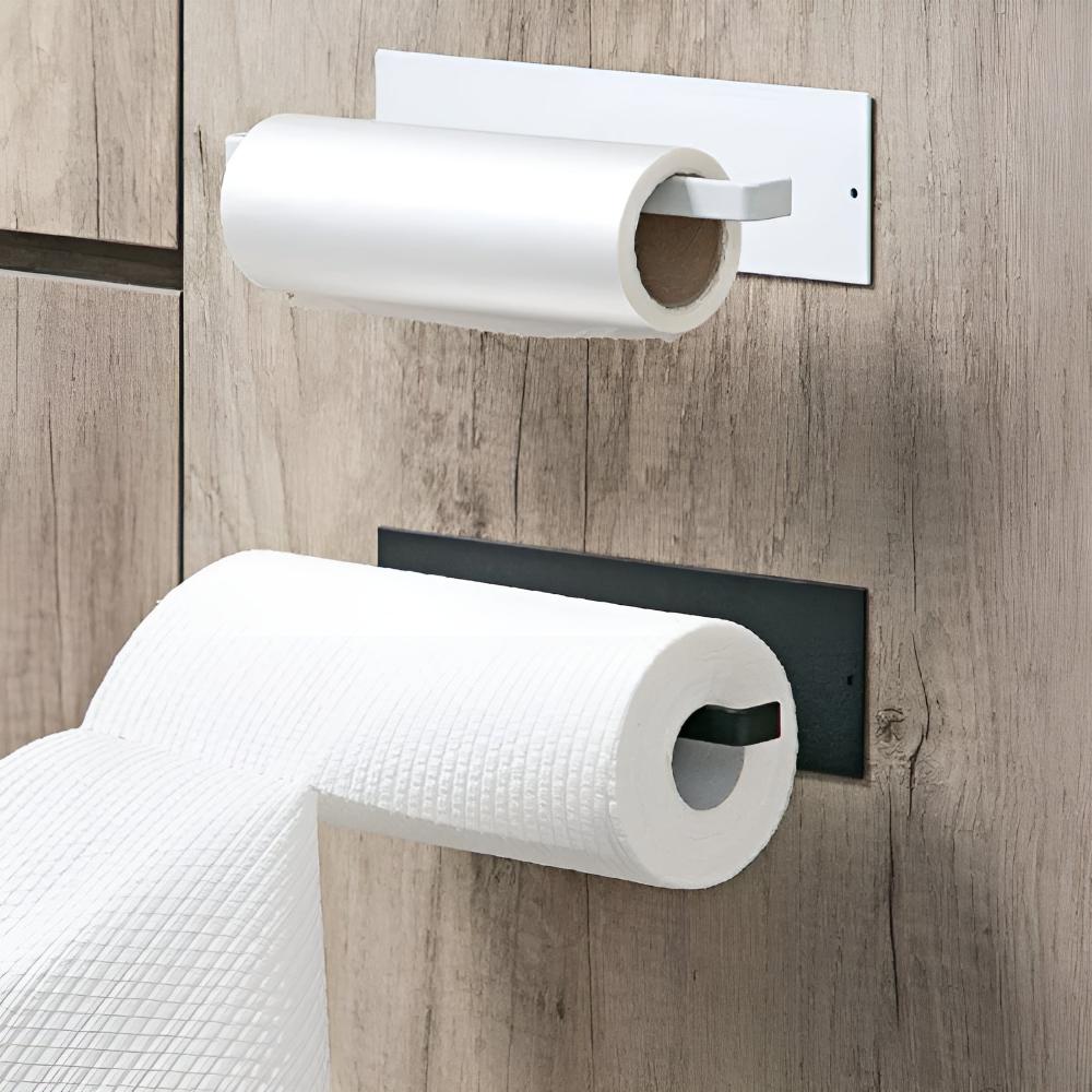 Adhesive Iron Paper Towel Holder with Shelf