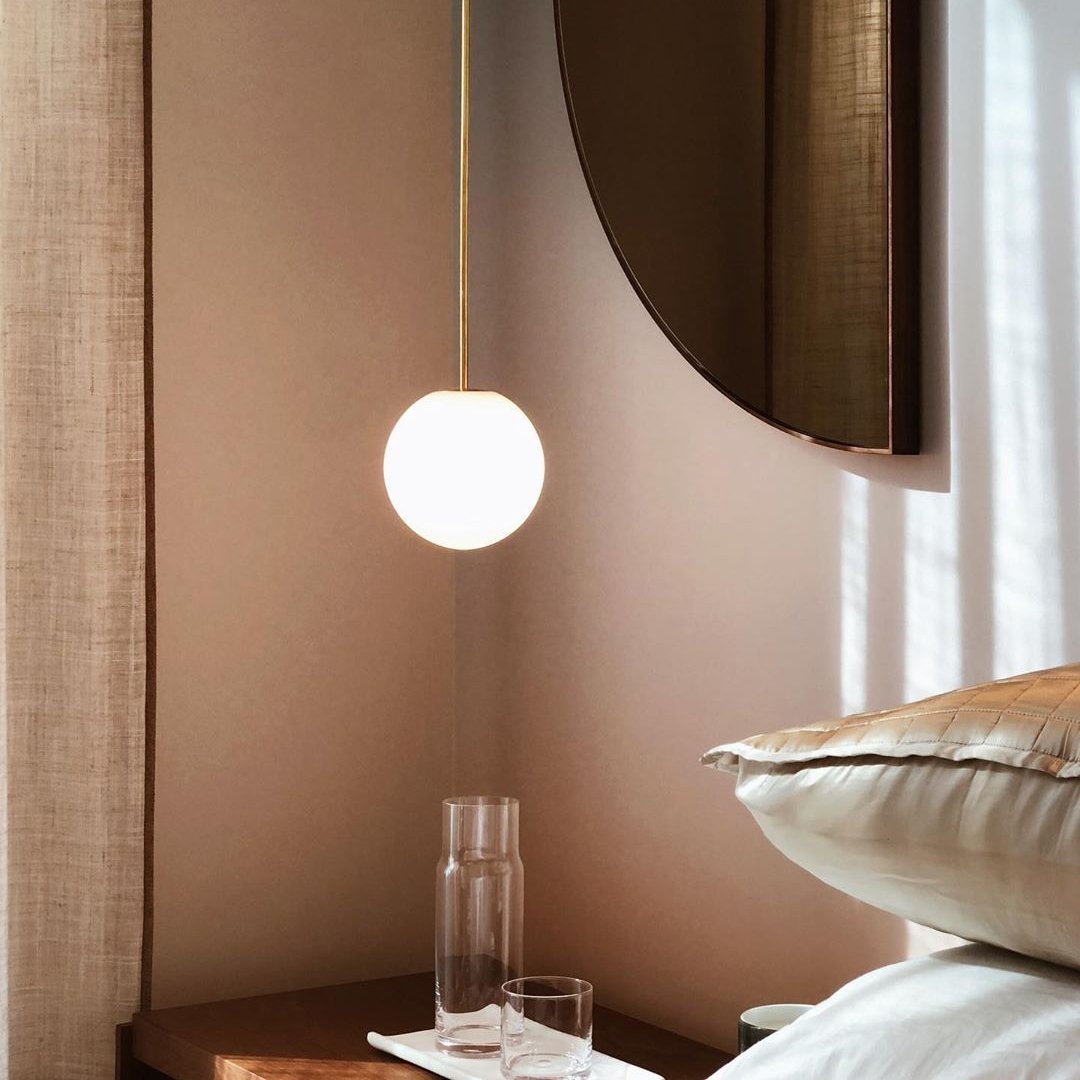 Adjustable Glass Globe Pendant Light Fixture