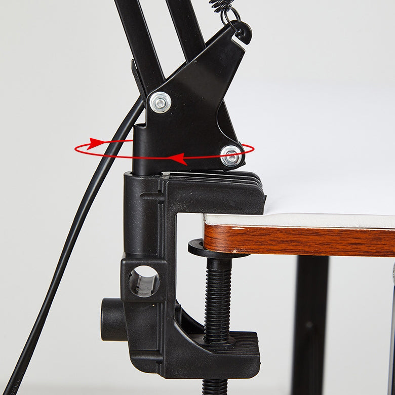 Adjustable Metal Clamp Desk Lamp with Spring