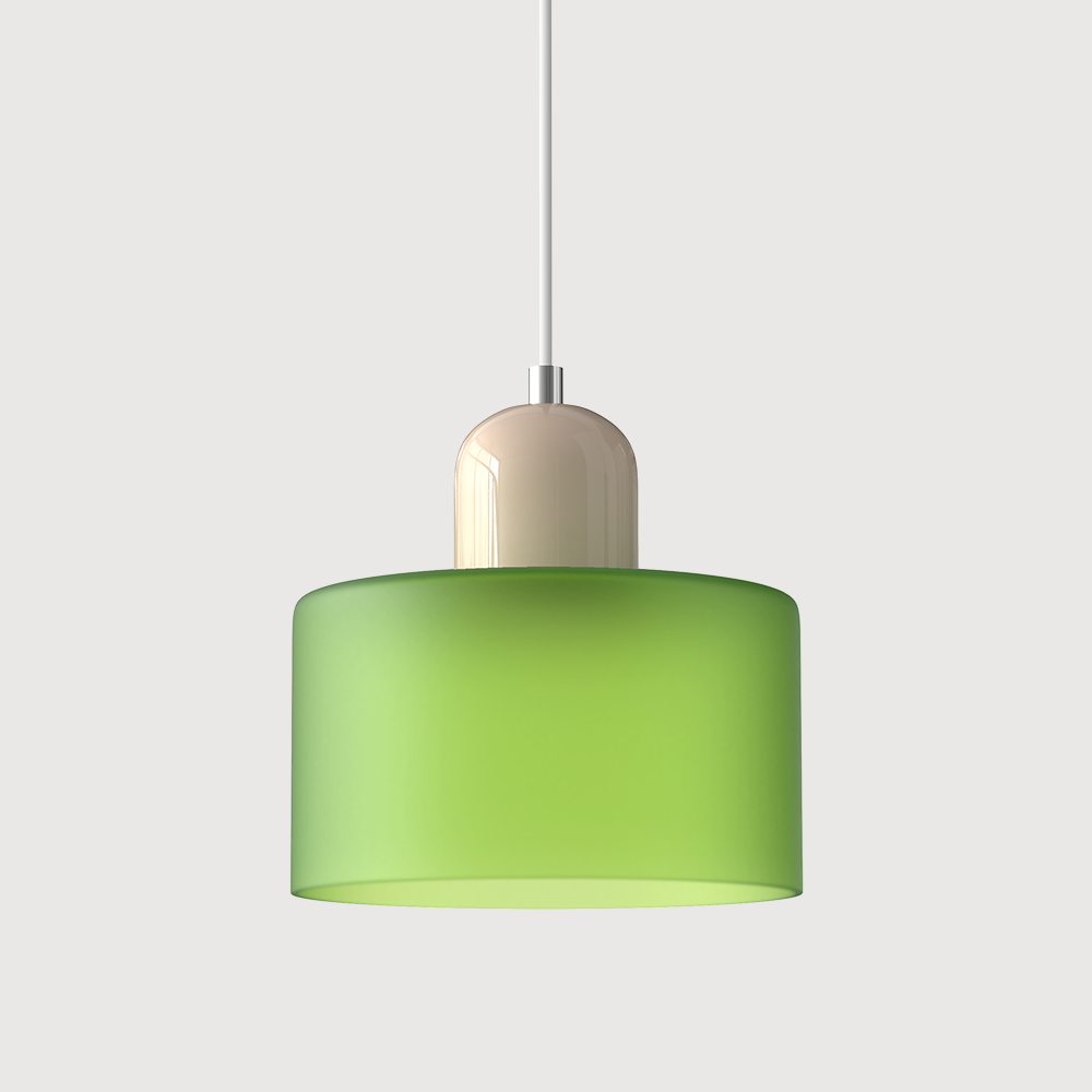 Bauhaus Glass Cylinder Pendant Light Colorful