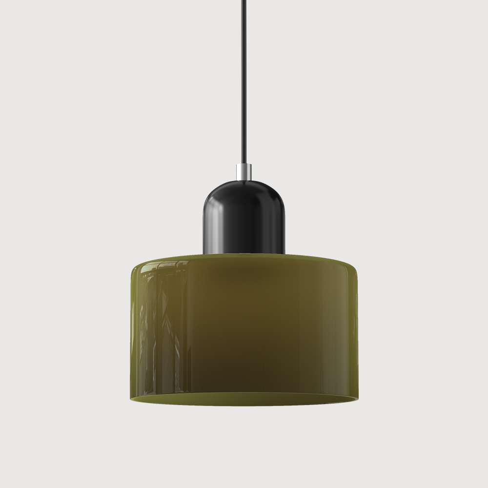 Bauhaus Glass Cylinder Pendant Light Colorful