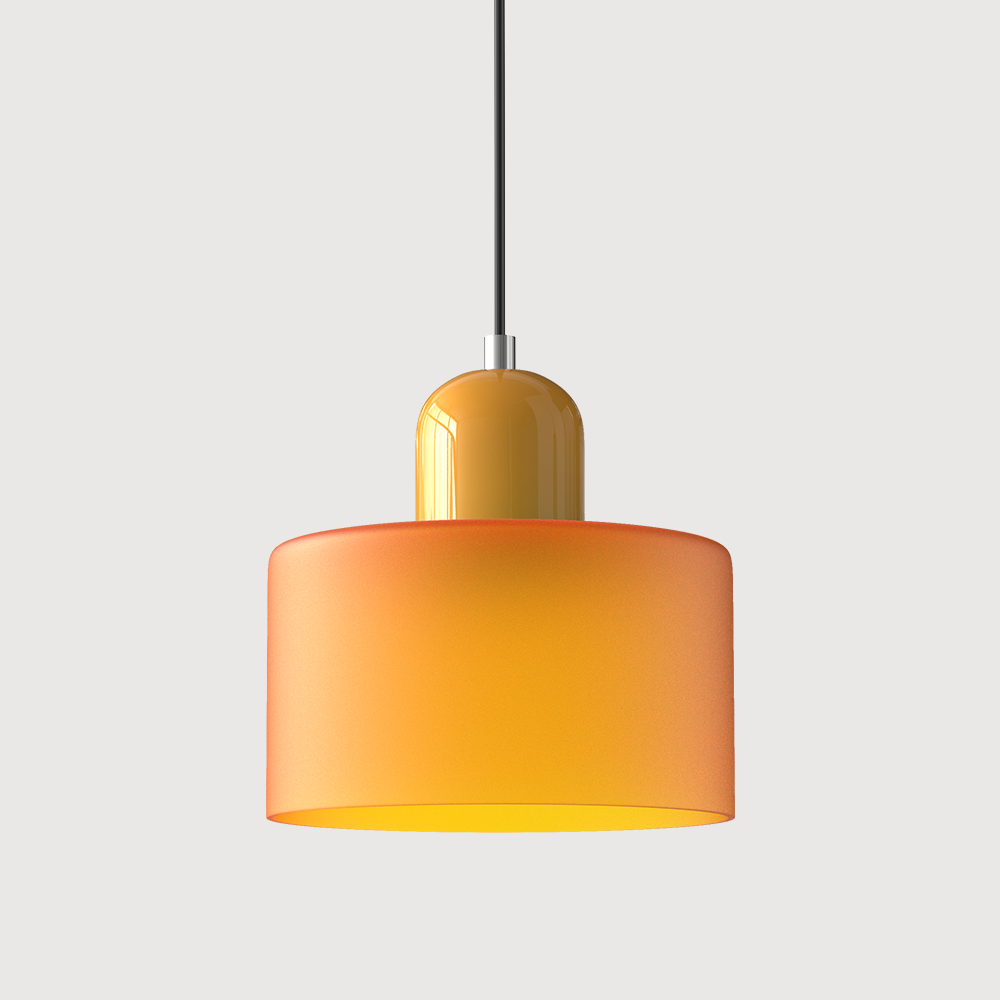 Bauhaus Glass Cylinder Pendant Light Colorful
