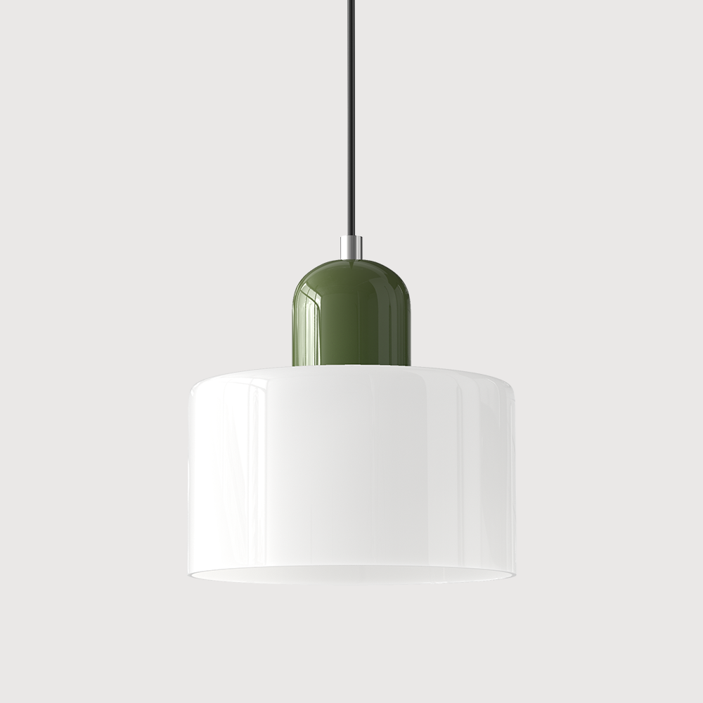 Bauhaus Glass Cylinder Pendant Light Colorful