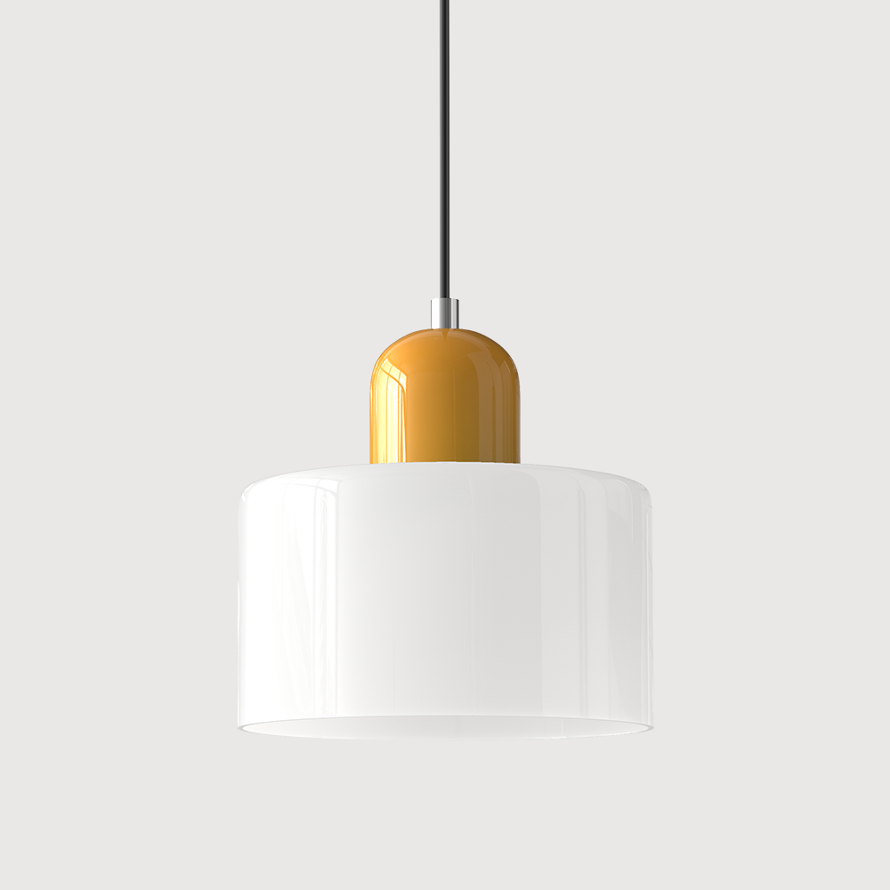 Bauhaus Glass Cylinder Pendant Light Colorful