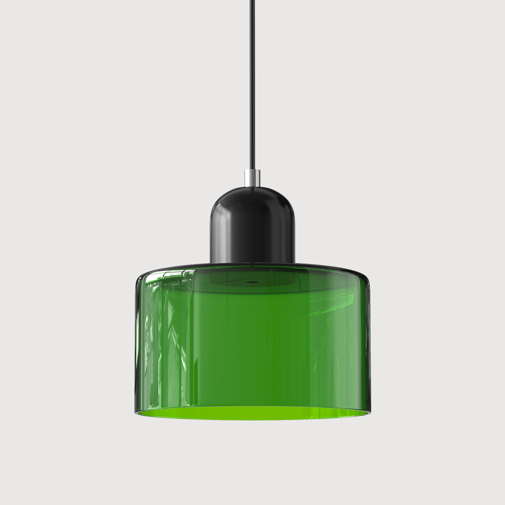 Bauhaus Glass Cylinder Pendant Light Colorful