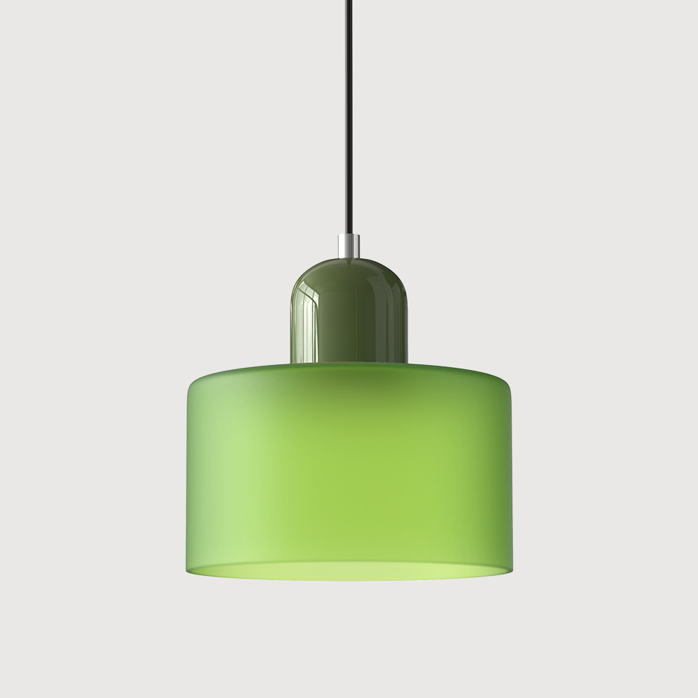 Bauhaus Glass Cylinder Pendant Light Colorful
