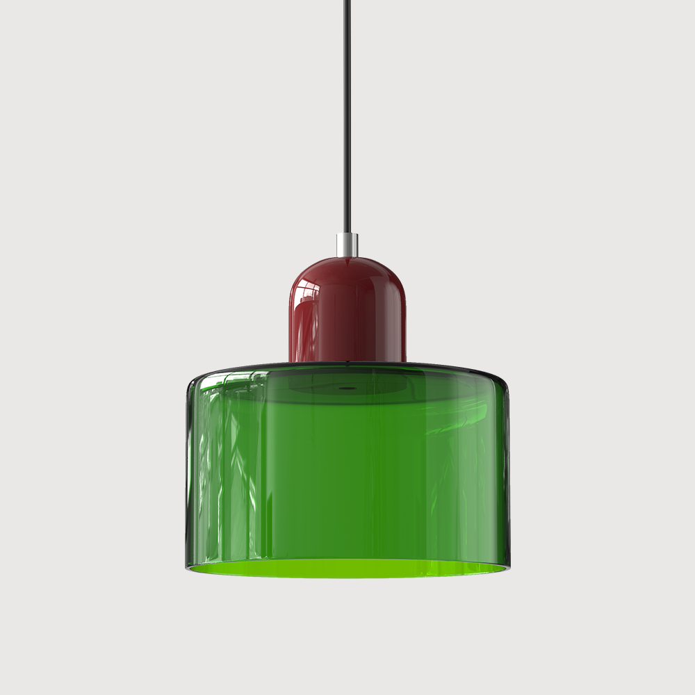 Bauhaus Glass Cylinder Pendant Light Colorful