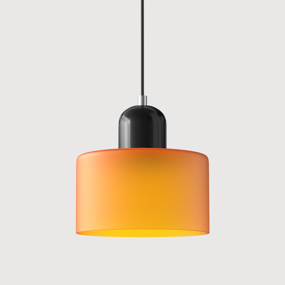Bauhaus Glass Cylinder Pendant Light Colorful