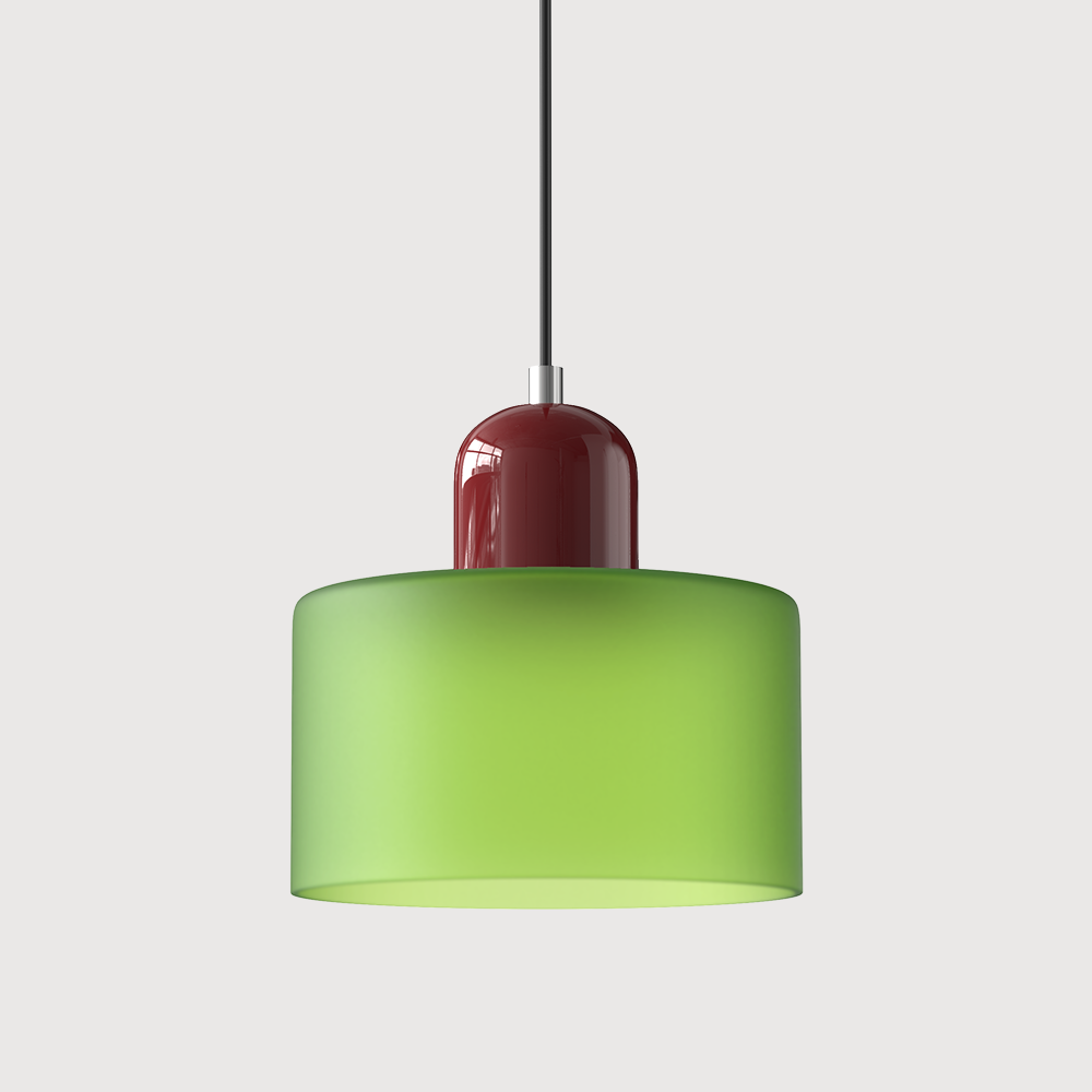 Bauhaus Glass Cylinder Pendant Light Colorful