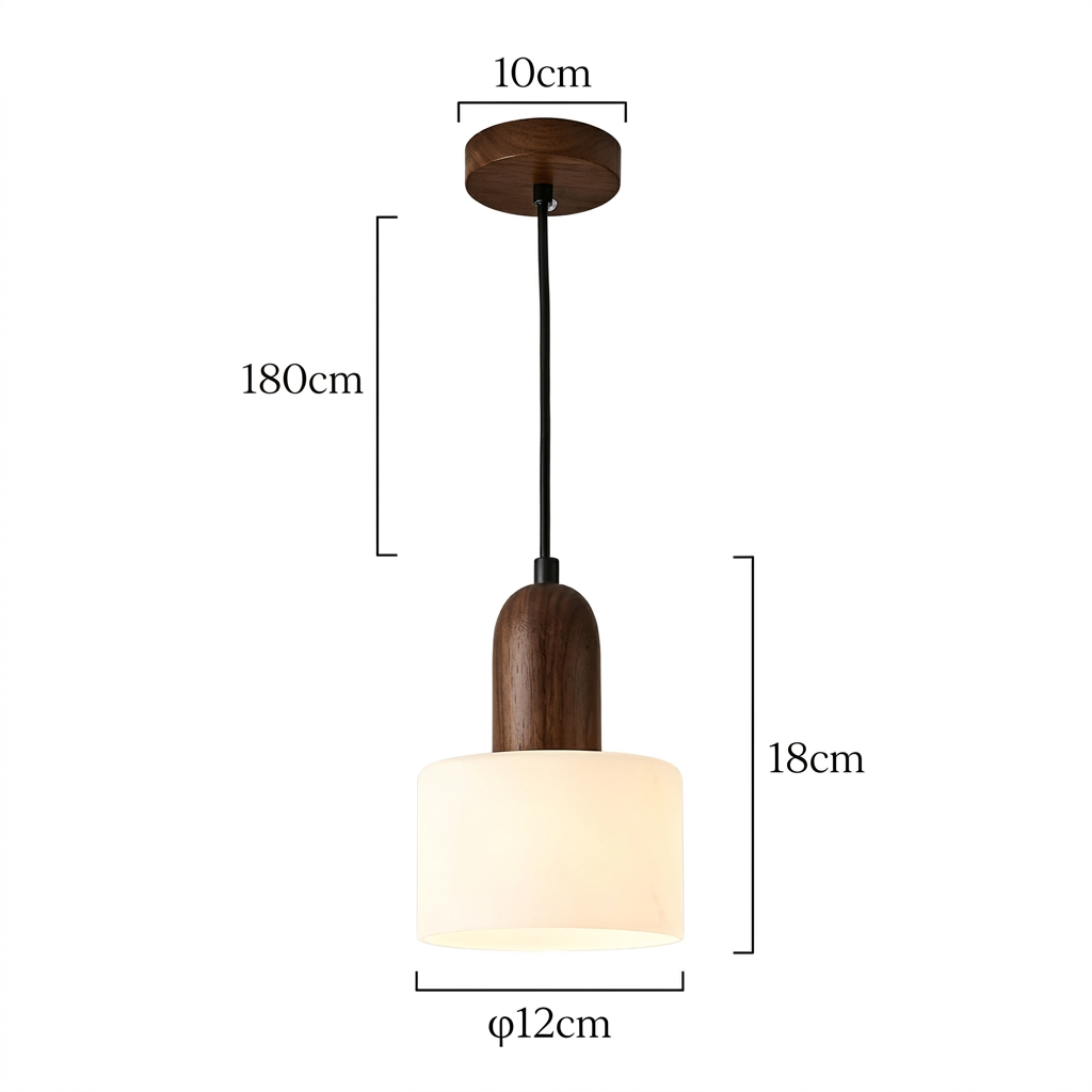 Bauhaus Glass Cylinder Pendant Light Colorful