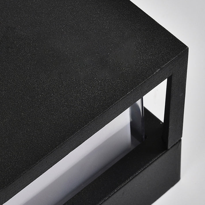 Black Aluminum LED Pillar Light with Diffuser