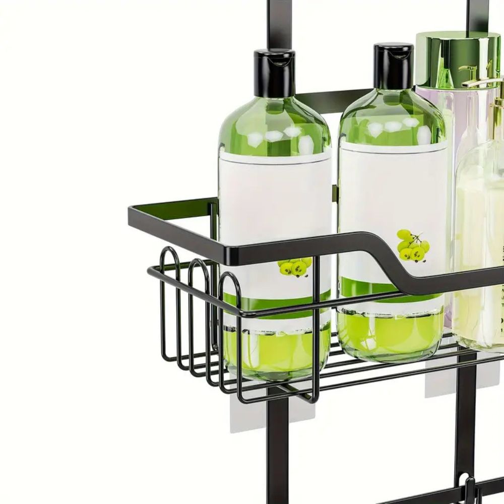 Black Metal Hanging Caddy with Three Tiers