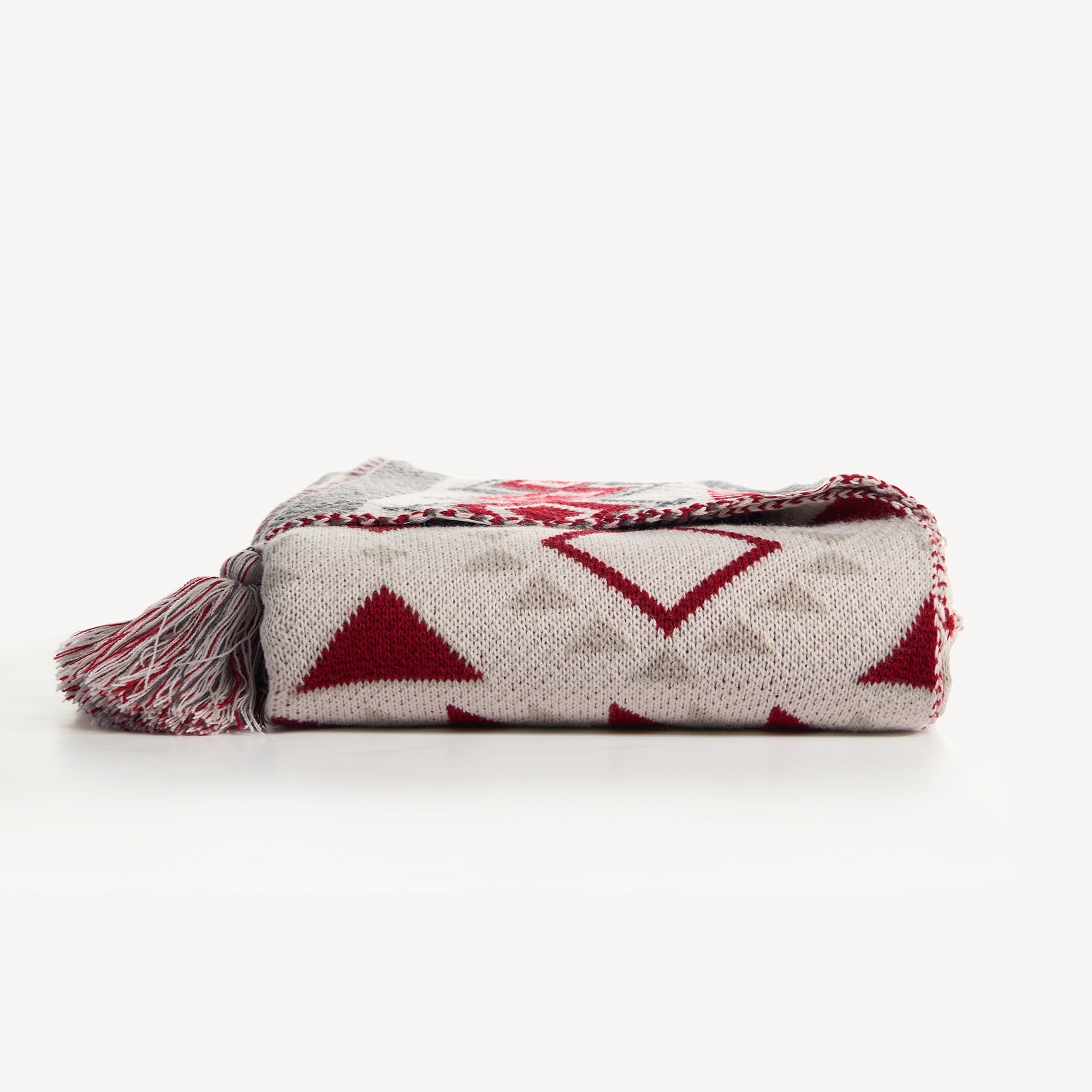 Boho Tribal Throw Blanket with Corner Tassels