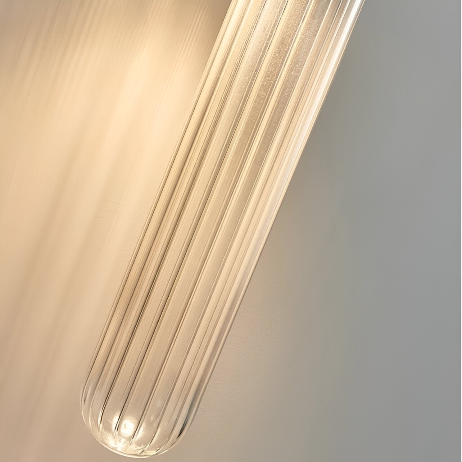 Brass Ripple Glass Wall Sconce with Dual Glow