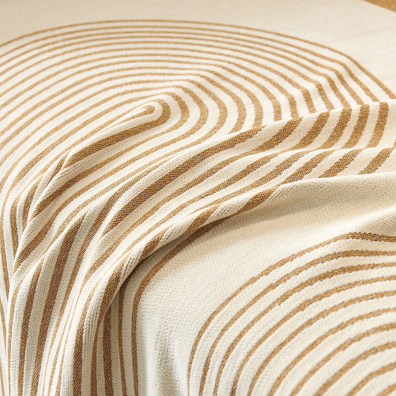 Chenille Sofa Cover with Flowing Arch Lines