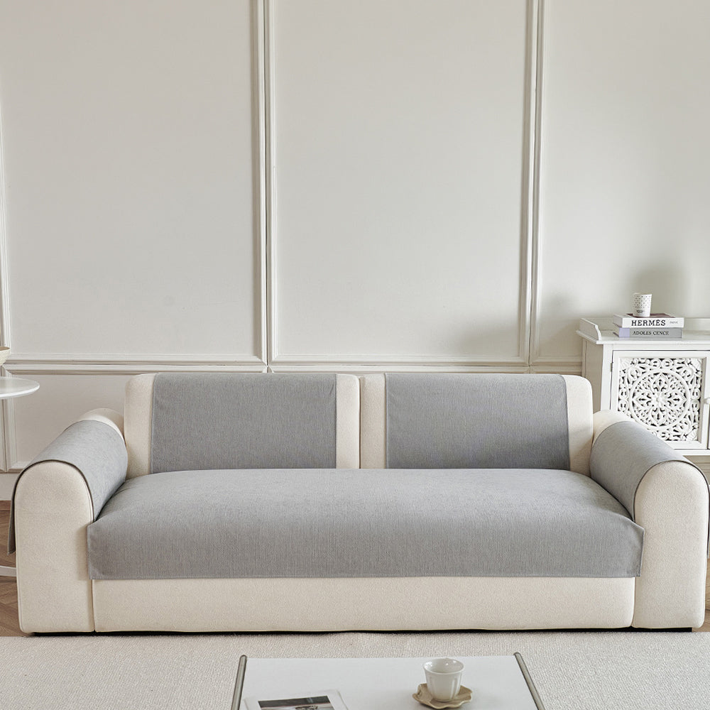 Chenille Sofa Cover with Secure Non-Slip Grip