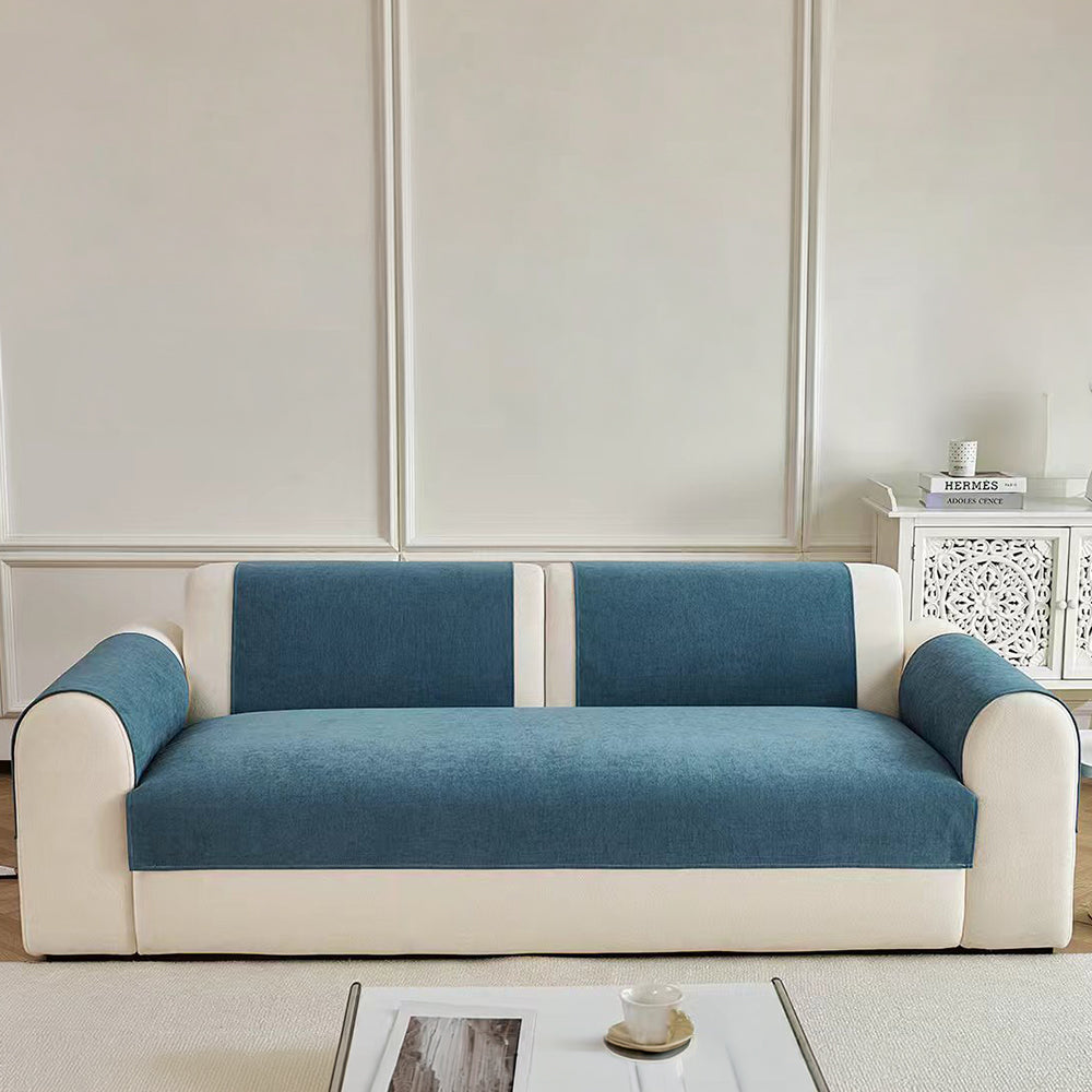 Chenille Sofa Cover with Secure Non-Slip Grip