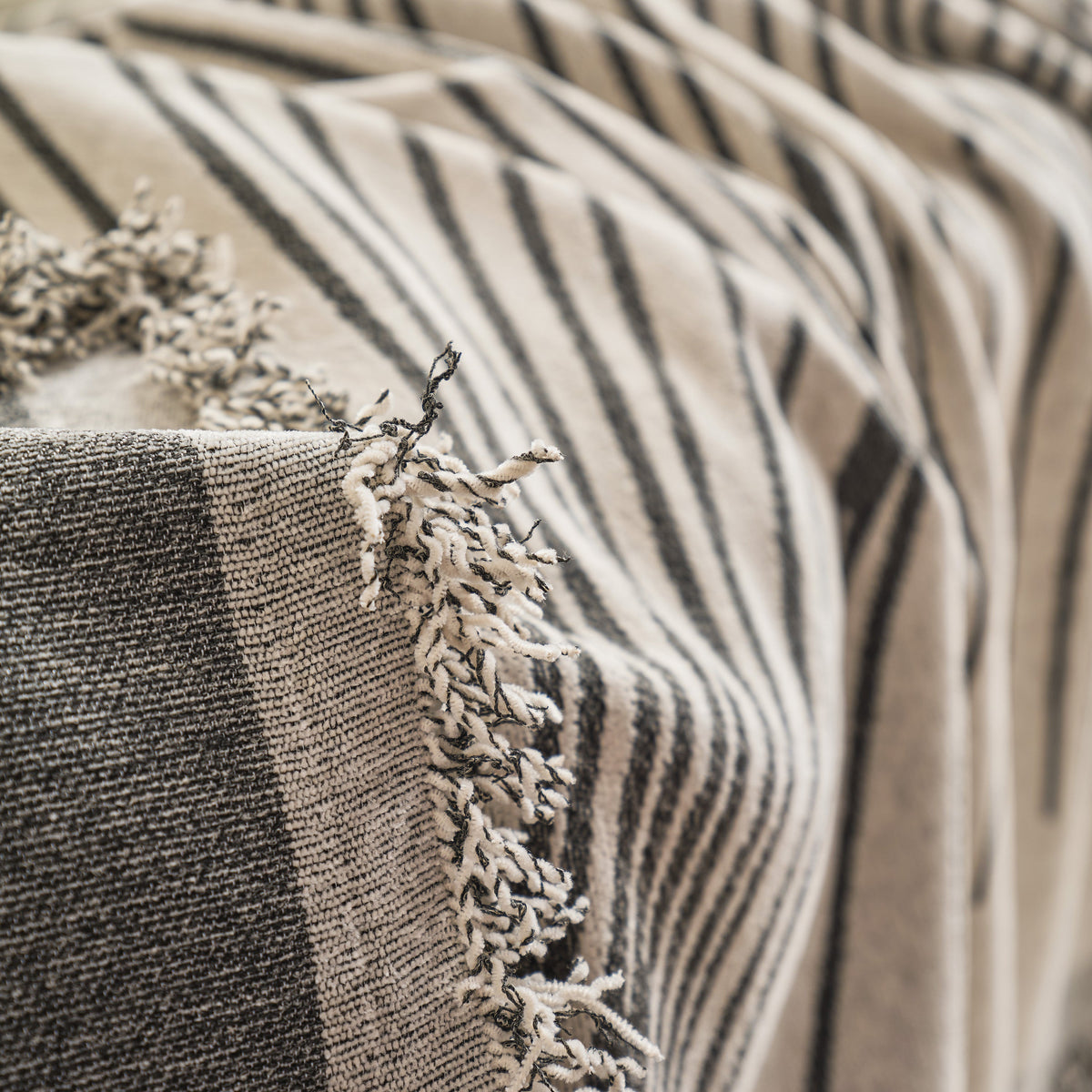 Chenille Striped Sofa Throw Blanket, Furniture Throw Covers Living Room Couch Cover