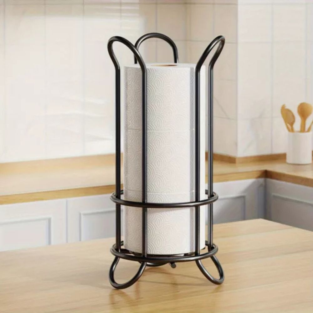 Chrome Toilet Paper Stand with Elevated Base